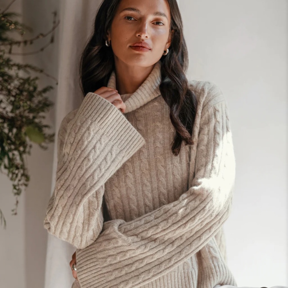 Jenni Kayne Cable Nell Turtleneck SMALL